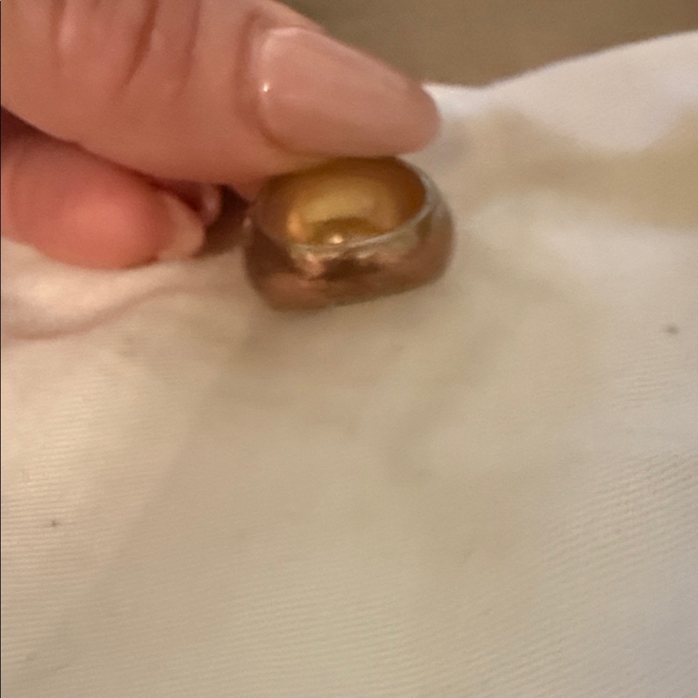 Coach Gold-Tone Patterned Ring - image 4